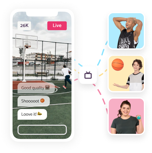 Users chatting on a live-streaming app
